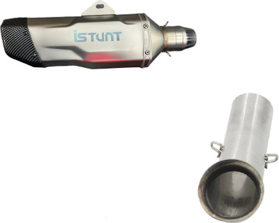 acube mart mid bend pipe KTM Duke 390, RC 390 Slip-on Exhaust System(Stainless Steel)