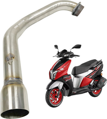 Dhe Best Good Silencer Pipe Middle Muffler Bend Pipe for TVS NTORQ 125 TVS NA Full Exhaust System(Stainless Steel)