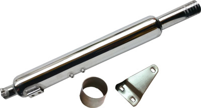 WORDZ Long Bottle Empty Chrome Bada Punjab Exhaust silencer Royal Enfield Classic Chrome Full Exhaust System(Mild Steel)