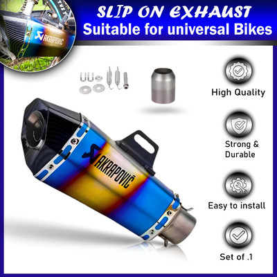 ASRYD KTM, Honda, Yamaha, Bajaj, Kawasaki Universal For Bike Slip-on Exhaust System(Stainless Steel)
