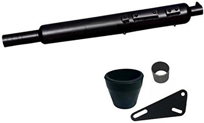 Retrofit Long Bottle Black Empty Bada Punjab Exhaust silencer Royal Enfield Classic 350 Full Exhaust System(Mild Steel)