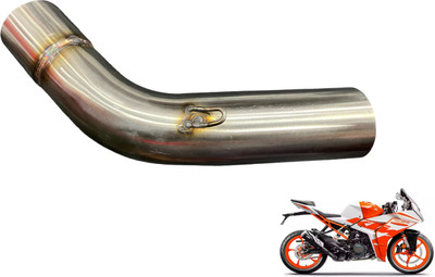 acube mart KTM RC BS6 mid bend pipe KTM RC 200, RC 390 Slip-on Exhaust System(Stainless Steel)