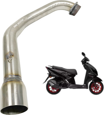 Dhe Best Scooter Exhaust Bend Pipe New Fancy Muffler Middle Pipe for TVS NTORQ 125 TVS NA Full Exhaust System(Stainless Steel)