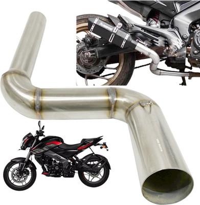 Dhe Best Exhaust Bend Pipe For Pulsar NS 200 | RS 200 | AS 200 | NS 160 | Dominar 400 Bajaj Dominar 400, Pulsar 200NS Slip-on Exhaust System(Stainless Steel)
