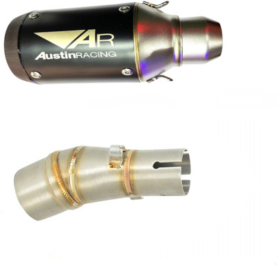 acube mart AR austin racing exhaust with ninja bend pipe Kawasaki Ninja 250, Ninja 300 Full Exhaust System(Stainless Steel)