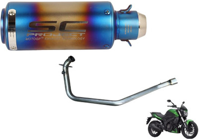 acube mart Dominar 250/400 BS4 bend pipe Bajaj Dominar 400 Slip-on Exhaust System(Stainless Steel)
