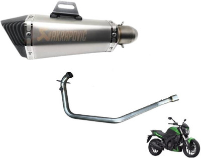 acube mart Dominar 250/400 BS4 bend pipe Bajaj Dominar 400 Slip-on Exhaust System(Stainless Steel)
