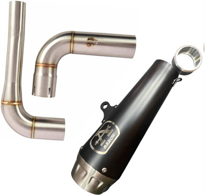 acube mart Bajaj Pulsar 200NS, Pulsar 200 NS DTS-i Full Exhaust System(Stainless Steel)