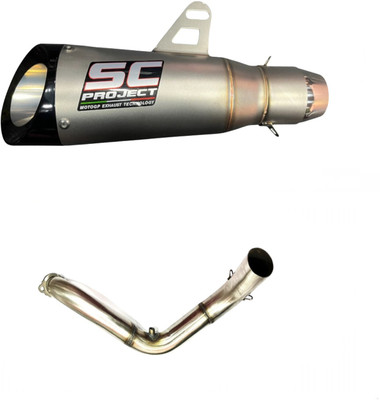 acube mart TVS Apache Slip-on Exhaust System(Stainless Steel)
