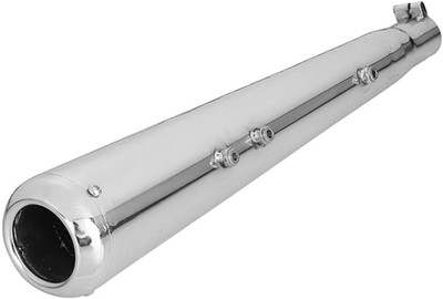 SILENTWAVE Megaphone Chrome Glasswool Exhaust silencer Royal Enfield Classic 350 Full Exhaust System(Mild Steel)