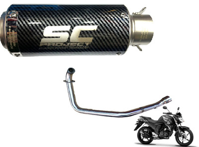acube mart Yamaha FZ Slip-on Exhaust System(Stainless Steel)
