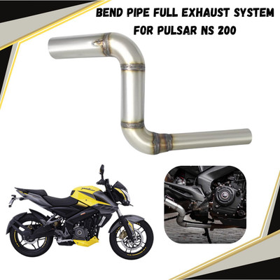 ENEMYT Exhaust Middle Muffler Bend Pipe for Bajaj Dominar 400/ Bajaj Pulsar RS 200, Bajaj Pulsar 200NS, Dominar 400 Full Exhaust System(Stainless Steel)