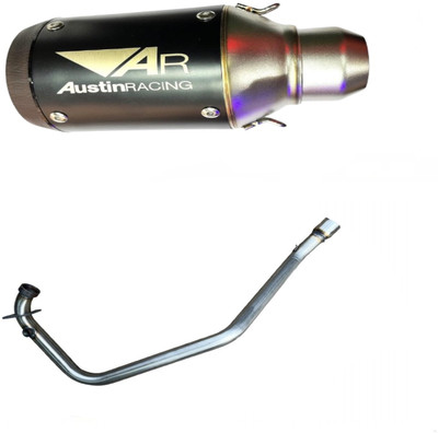 acube mart AR austin racing exhaust with Dominar 250/400 BS4 Bajaj Dominar 400 Full Exhaust System(Stainless Steel)