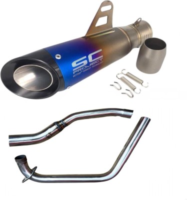 acube mart TVS Apache RTR 160, Apache RTR 150, Apache RTR 200 Slip-on Exhaust System(Stainless Steel)