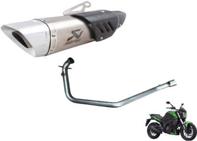 acube mart Dominar 250/400 BS4 bend pipe Bajaj Dominar 400 Slip-on Exhaust System(Stainless Steel)