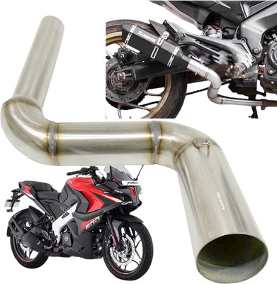 Dhe Best Exhaust Bend Pipe For Pulsar NS 200 | RS 200 | AS 200 | NS 160 | Dominar 400 Bajaj Dominar 400, Pulsar 200NS Slip-on Exhaust System(Stainless Steel)