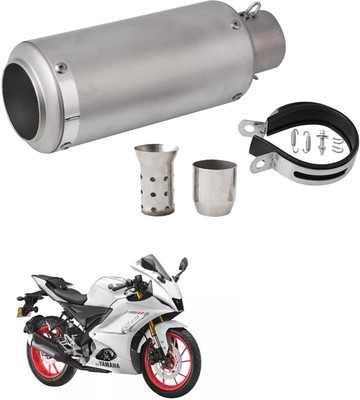 Vagary Stainless Steel Slip On 51mm Exhaust for Yamaha R15 V4 Yamaha R15 Full Exhaust System(Stainless Steel)