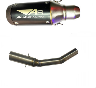 acube mart AR austin racing exhaust with xpulse bend pipe Hero Universal For Bike Full Exhaust System(Stainless Steel)