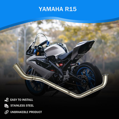 Vagary Bend Pipe for Yamaha R15 V3/ R15 V4/ MT15 (BS6 Model Only) Yamaha R15 Full Exhaust System(Stainless Steel)