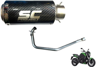 acube mart Dominar 250/400 BS4 bend pipe Bajaj Dominar 400 Slip-on Exhaust System(Stainless Steel)