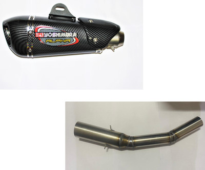 acube mart yoshimura alpha Hero Universal For Bike Full Exhaust System(Stainless Steel, Carbon Fiber)