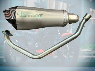 acube mart TVS Universal For Bike Slip-on Exhaust System(Stainless Steel)