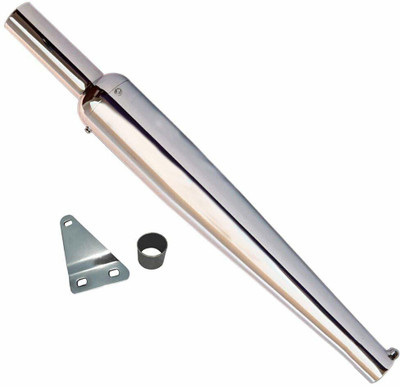 WORDZ Goldstar / Gold Star Glasswool Chrome Exhaust silencer Royal Enfield 350 Twin Spark Full Exhaust System(Mild Steel)