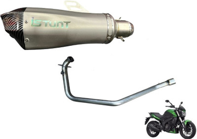 acube mart Dominar 250/400 BS4 bend pipe Bajaj Dominar 400 Slip-on Exhaust System(Stainless Steel)