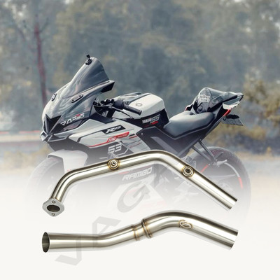 Vagary Bend Pipe for Yamaha R15 V3/ R15 M/ MT15 (BS6) Yamaha R15 Full Exhaust System(Stainless Steel)