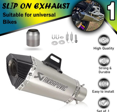 ASRYD KTM, Honda, Yamaha, Bajaj, Kawasaki Universal For Bike Slip-on Exhaust System(Stainless Steel)