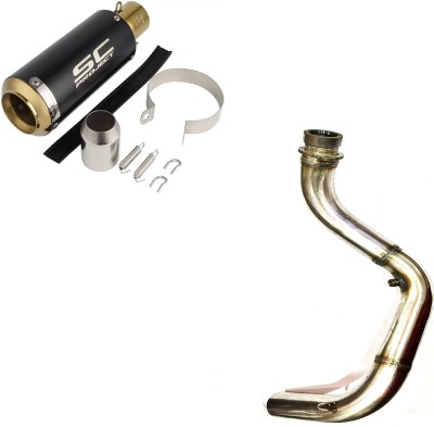 acube mart TVS Apache Slip-on Exhaust System(Stainless Steel)