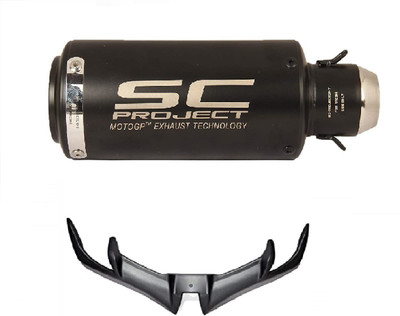 acube mart Universal For Bike Universal For Bike Slip-on Exhaust System(Stainless Steel)