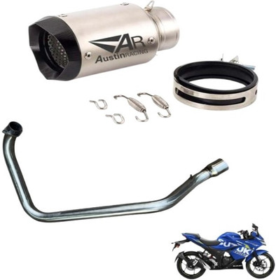 acube mart Suzuki Gixxer SF Slip-on Exhaust System(Stainless Steel)