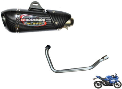 acube mart GIXXER SF 150/250 BS6 bend pipe Suzuki Gixxer SF Slip-on Exhaust System(Stainless Steel)