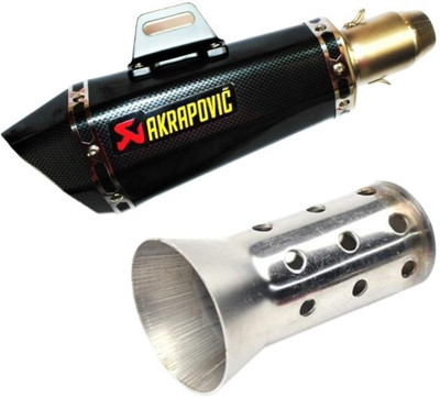 acube mart Universal For Bike Universal For Bike Full Exhaust System(Stainless Steel)