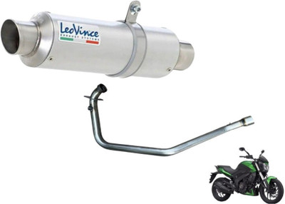 acube mart Dominar 250/400 BS4 bend pipe Bajaj Dominar 400 Slip-on Exhaust System(Stainless Steel)