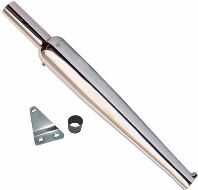 SILENTWAVE Goldstar / Gold Star Glasswool Chrome Exhaust silencer Royal Enfield Electra Delux Full Exhaust System(Mild Steel)