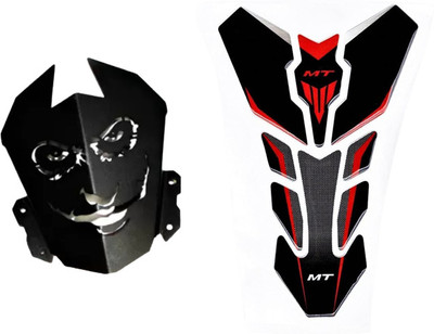 Gogna Mart Tank Pad Scratch Protector for Yamaha MT 15 Bike Sticker Red, mt joker visor Bike Fairing Kit