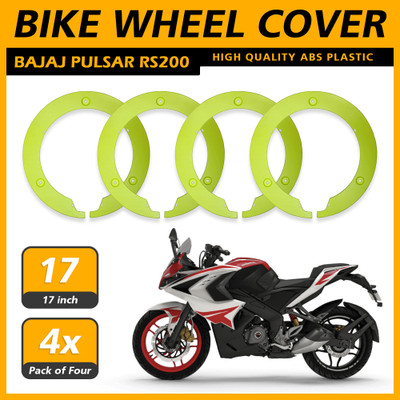 ASRYD 17 Inch PRO Disc Wheel Cover For Bajaj Pulsar RS200 Green Color Bike Fairing Kit