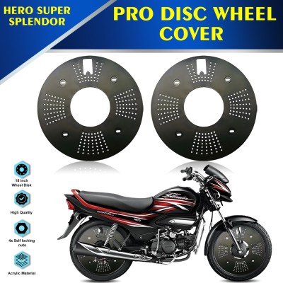 Atoray Full Acrylic Bike Wheel Cover 18 Inch Set of 2 (Black) Hero Super Splendor Bike Fairing Kit