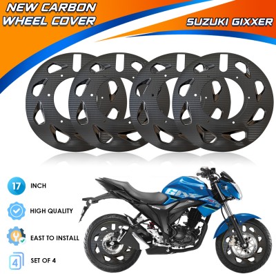 Atoray New Carbon Pattern Pro Disc Wheel Cover 17 inch Set of 4 For Suzuki Gixxer Bike Fairing Kit