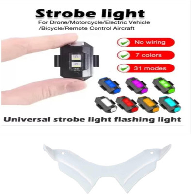 Gogna Mart strobe light and mt 15 winglet white Bike Fairing Kit