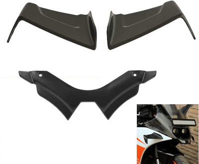INGPRIDE ING-Combo of Black Winglet With Bike Side Wings for MT 15 Bike Fairing Kit