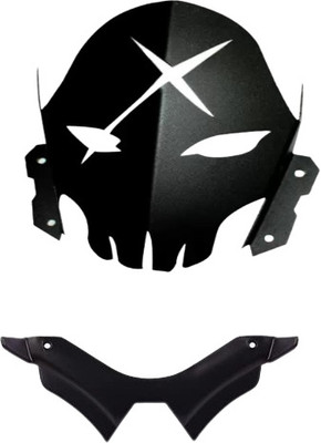 Gogna Mart mt 15 cnc metal skull visor and mt 15 winglet black Bike Fairing Kit
