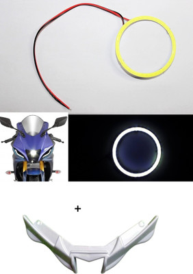VermsBikers R15 V4/ R15M Winglet (Grey)+R15V4/M ring light blue 1pc Bike Fairing Kit