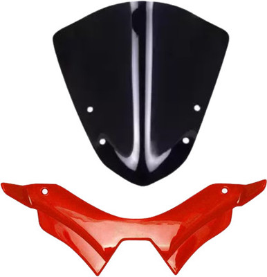 Gogna Mart mt 15 short bubble visor black and mt 15 winglet red Bike Fairing Kit