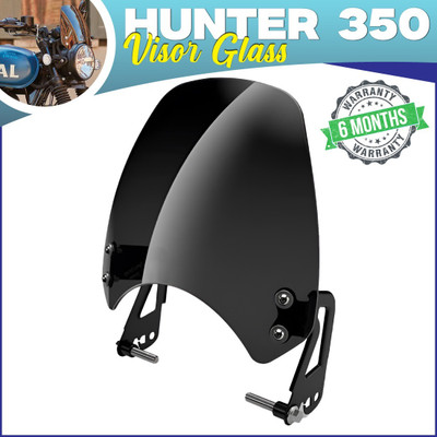 MIKANIX Hunter 350 Unbreakable Headlight Glass Visor | Windshield | Wind Deflector Bike Fairing Kit