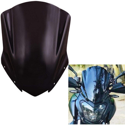 Gogna Mart Windscreen Windshield Touring Visor Wind Deflectors for Bajaj Dominar 400(Black) Bike Fairing Kit