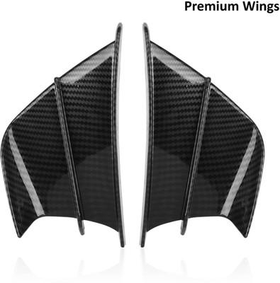 VermsBikers bike side wings winglet carbon fiber Bright Black Bike Fairing Kit