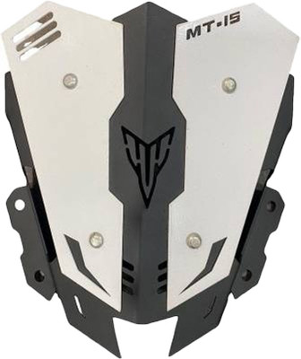 waytwogmart MT15 Bike Heavy Quality Metal Visor Windshield ( BLACK & WHITE) Bike Fairing Kit